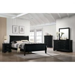 Alarcon 2-Drawer Black Nightstand (23.75 in. H x 21.63 in. W x 15.75 in. D) by Furniture of America 8 Alarcon 2-Drawer Black Nightstand (23.75 in. H x 21.63 in. W x 15.75 in. D) by Furniture of America -Furniture of America Sales Store black furniture of america nightstands idf 7966bk n 4f 1000