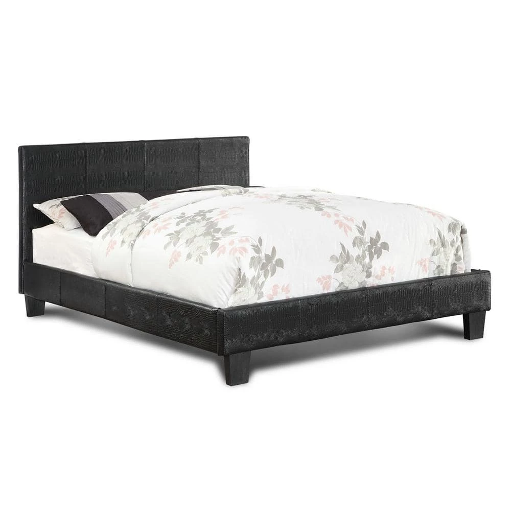 Riegelwood 39.5 in. H Black Queen Wood Frame Platform Bed by Furniture of America 1 Riegelwood 39.5 in. H Black Queen Wood Frame Platform Bed by Furniture of America