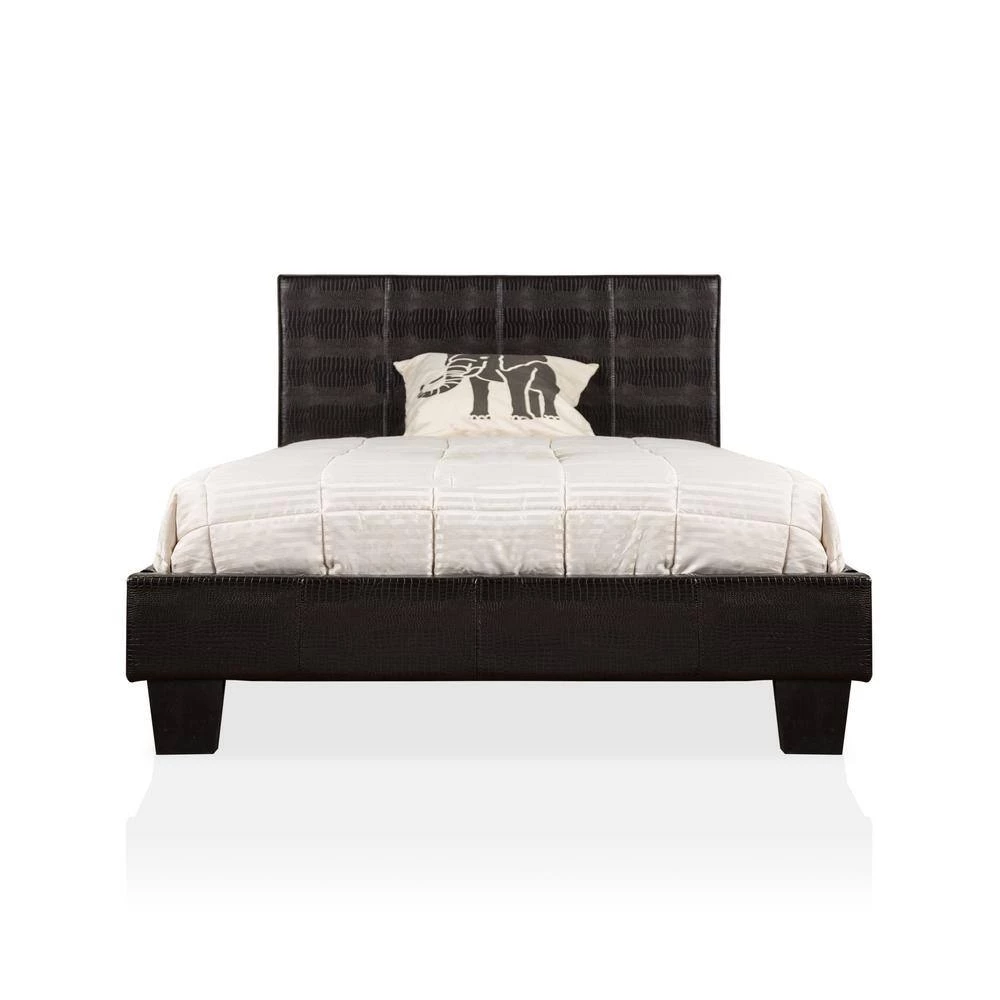 Riegelwood 39.5 in. H Black Queen Wood Frame Platform Bed by Furniture of America 3 Riegelwood 39.5 in. H Black Queen Wood Frame Platform Bed by Furniture of America - Image 3