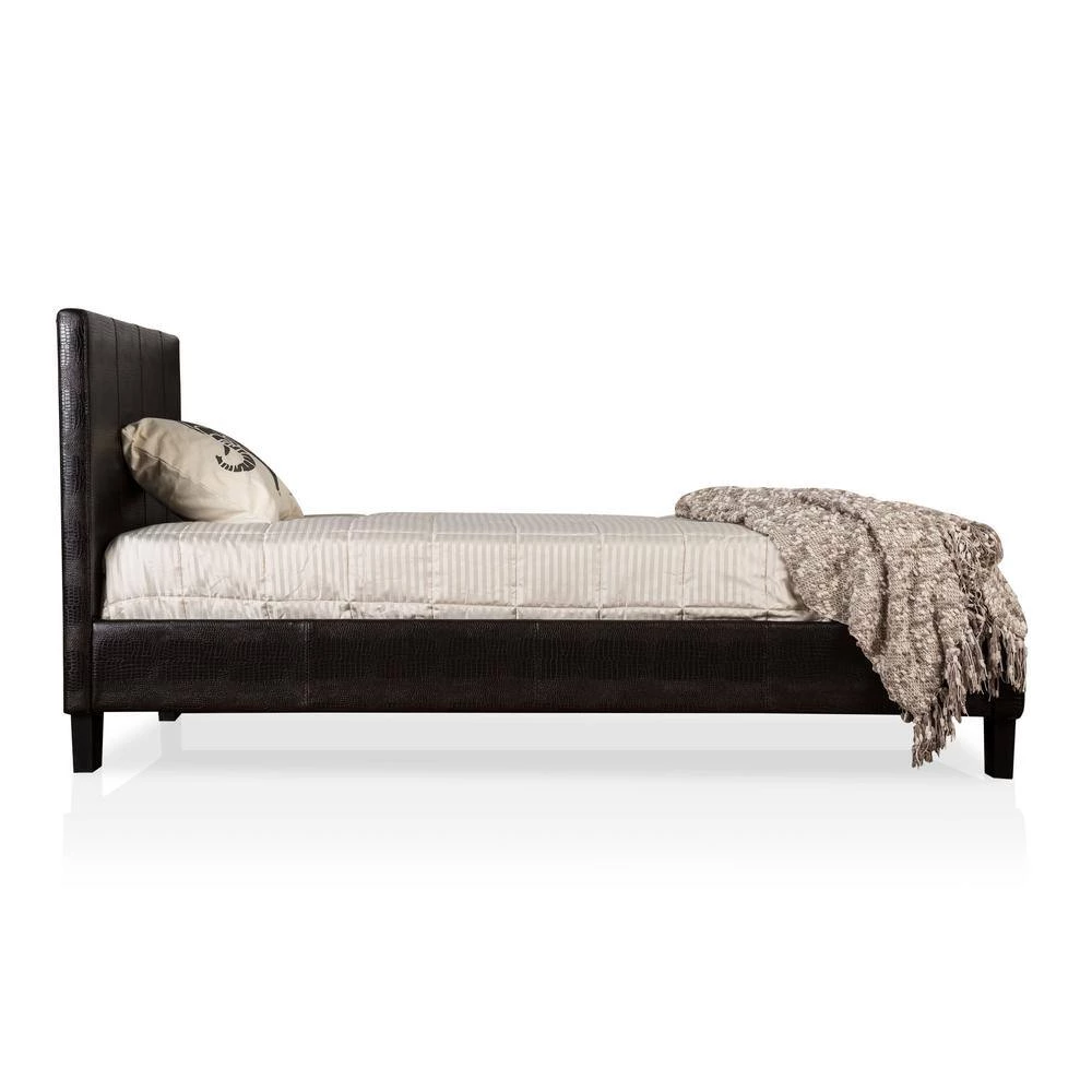Riegelwood 39.5 in. H Black Queen Wood Frame Platform Bed by Furniture of America 2 Riegelwood 39.5 in. H Black Queen Wood Frame Platform Bed by Furniture of America - Image 2