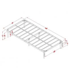 Stetsone Twin XL Metal Bed Frame by Furniture of America -Furniture of America Sales Store black furniture of america platform beds idf frm40t xl 76 1000