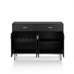 Lanai Black Buffet with 2-Drawer by Furniture of America 12 Lanai Black Buffet with 2-Drawer by Furniture of America -Furniture of America Sales Store black furniture of america sideboards buffet tables ynj bt2222blk a1 1f 1000