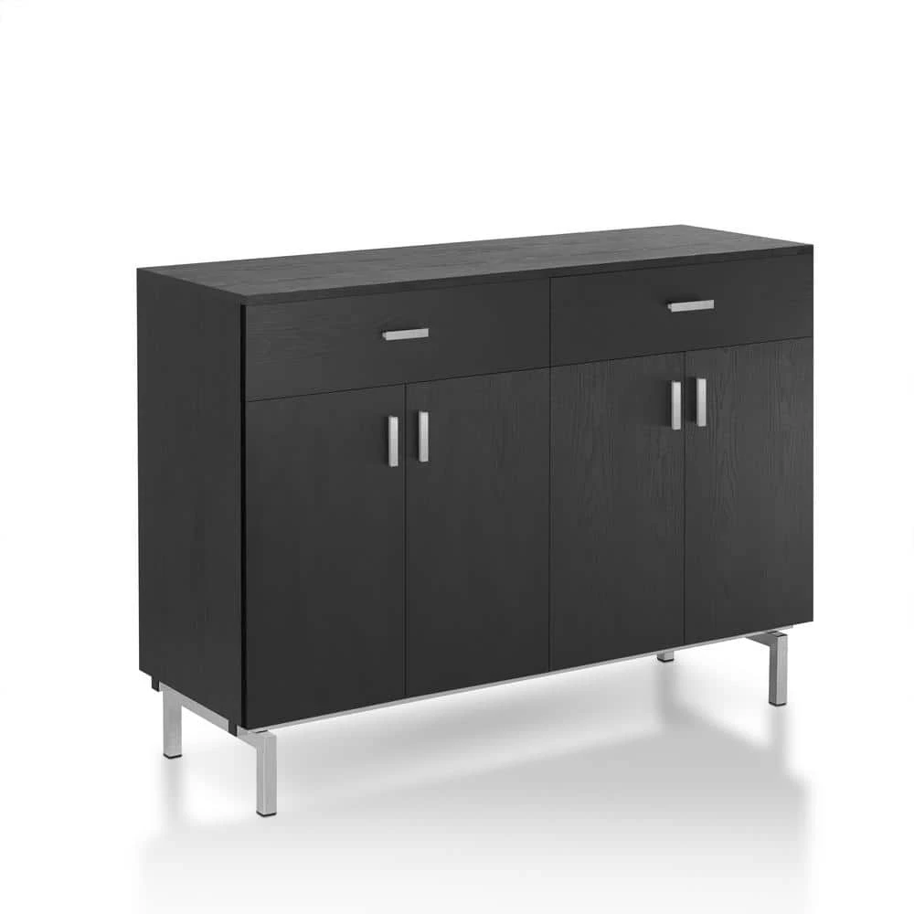 Lanai Black Buffet with 2-Drawer by Furniture of America 1 Lanai Black Buffet with 2-Drawer by Furniture of America