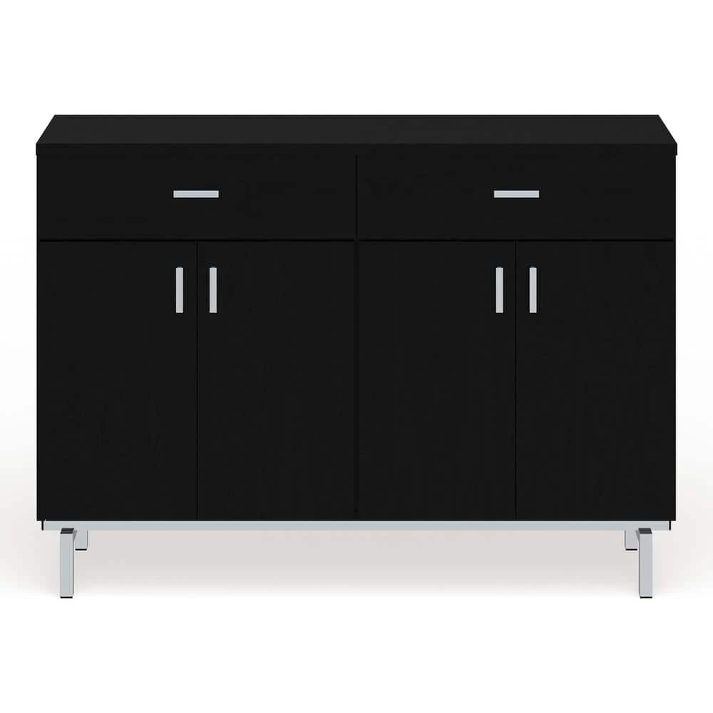 Lanai Black Buffet with 2-Drawer by Furniture of America 2 Lanai Black Buffet with 2-Drawer by Furniture of America - Image 2