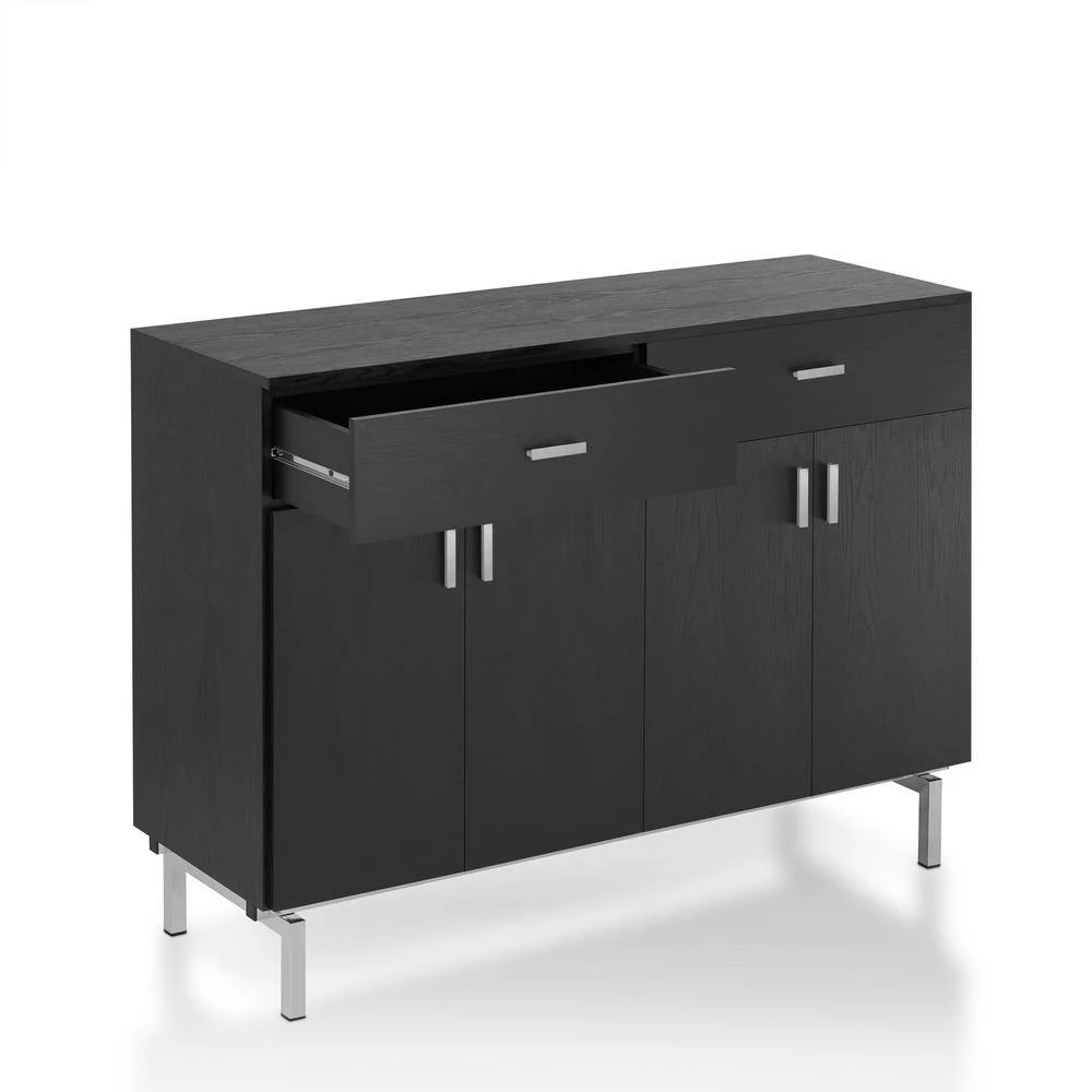 Lanai Black Buffet with 2-Drawer by Furniture of America 7 Lanai Black Buffet with 2-Drawer by Furniture of America - Image 7