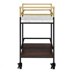 Howser White and Walnut Serving Cart with 2-Shelf by Furniture of America 8 Howser White and Walnut Serving Cart with 2-Shelf by Furniture of America -Furniture of America Sales Store black gold coating white and walnut furniture of america bar carts idf ac816 4f 1000