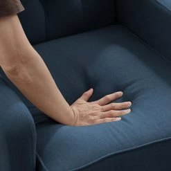 Joelle Blue Linen Tufted Club Chair by Furniture of America 12 Joelle Blue Linen Tufted Club Chair by Furniture of America -Furniture of America Sales Store blue furniture of america accent chairs 001l 2205bl ch 44 1000