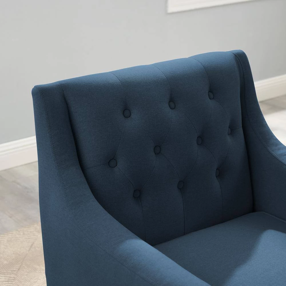 Joelle Blue Linen Tufted Club Chair by Furniture of America 4 Joelle Blue Linen Tufted Club Chair by Furniture of America - Image 4