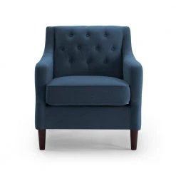 Joelle Blue Linen Tufted Club Chair by Furniture of America 9 Joelle Blue Linen Tufted Club Chair by Furniture of America -Furniture of America Sales Store blue furniture of america accent chairs 001l 2205bl ch c3 1000