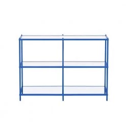 Upland 42 in. Blue Rectangular Glass Top Console Table by Furniture of America -Furniture of America Sales Store blue furniture of america console tables idf 4391bl s 4f 1000