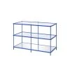 Upland 42 in. Blue Rectangular Glass Top Console Table by Furniture of America