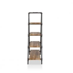 59 in. Bronze Metal 4-Shelf Ladder Bookcase with Open Back by Furniture of America -Furniture of America Sales Store bronze furniture of america bookcases bookshelves idf ac586 4f 1000