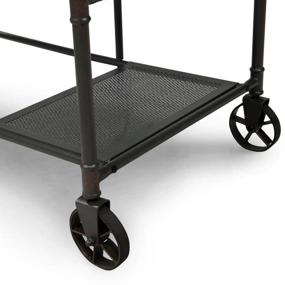 Lyric 47.25 in. Rectangle Light Brown and Black Wood Computer Desk with Shelf by Furniture of America 6 Lyric 47.25 in. Rectangle Light Brown and Black Wood Computer Desk with Shelf by Furniture of America - Image 6