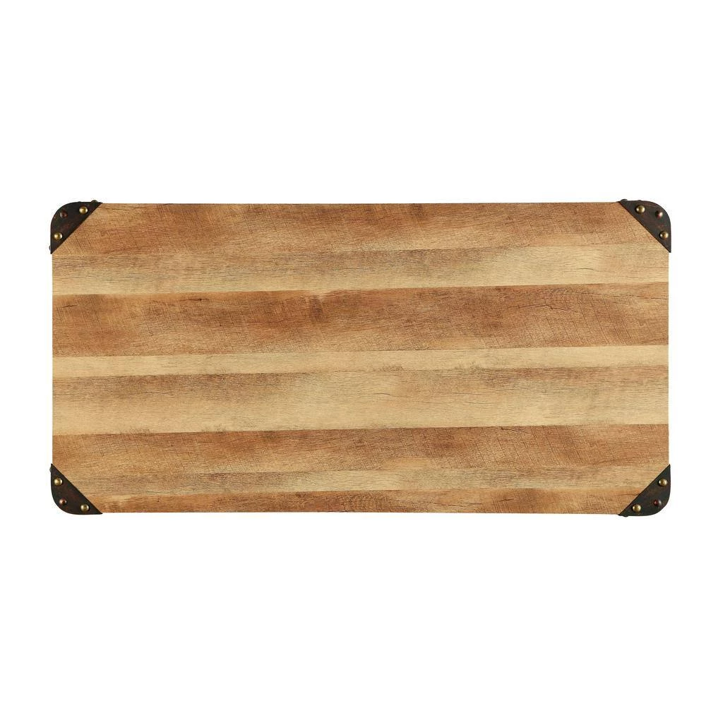 Lyric 47.25 in. Rectangle Light Brown and Black Wood Computer Desk with Shelf by Furniture of America 5 Lyric 47.25 in. Rectangle Light Brown and Black Wood Computer Desk with Shelf by Furniture of America - Image 5