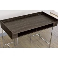 Burkette Brown and Chrome Writing Desk by Furniture of America 8 Burkette Brown and Chrome Writing Desk by Furniture of America -Furniture of America Sales Store brown and chrome furniture of america computer desks idf dk5241 4f 1000