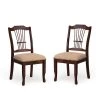 Bennettsville Brown Cherry and Beige Wood Nailhead Dining Side Chairs (Set of 2) by Furniture of America