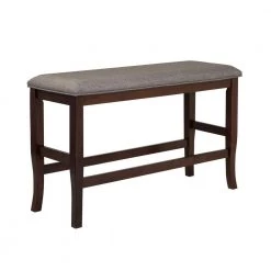 Swanson 26 in. Brown and Cherry Fabric Counter Height Bench by Furniture of America 6 Swanson 26 in. Brown and Cherry Fabric Counter Height Bench by Furniture of America -Furniture of America Sales Store brown cherry and dark gray furniture of america dining benches idf 3024a pbn c3 1000