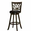 Amina 43.25 in. Brown Cherry Low Back Wood Bar Stool with Faux Leather Seat set of 1 Best by Furniture of America