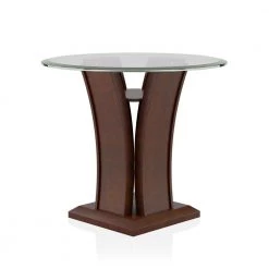Ali 26 in. Brown Cherry Round Glass End Table by Furniture of America 7 Ali 26 in. Brown Cherry Round Glass End Table by Furniture of America -Furniture of America Sales Store brown cherry furniture of america end side tables idf 4104e c3 1000
