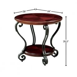 Lantis Brown Cherry End Table by Furniture of America 10 Lantis Brown Cherry End Table by Furniture of America -Furniture of America Sales Store brown cherry furniture of america end side tables idf 4326e 40 1000