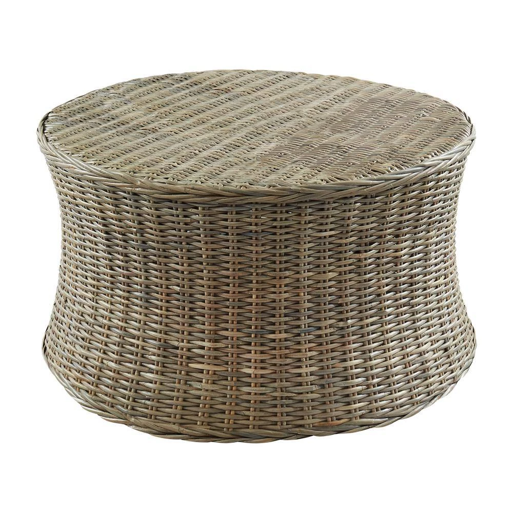 Macon 38 in. Brown Medium Round Wood Coffee Table by Furniture of America 7 Macon 38 in. Brown Medium Round Wood Coffee Table by Furniture of America - Image 7