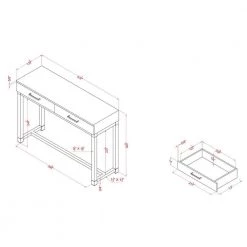 Paules 43 in. Brown Rectangle Wood Console Table with 2-Drawer by Furniture of America -Furniture of America Sales Store brown furniture of america console tables idf 4380br s 76 1000