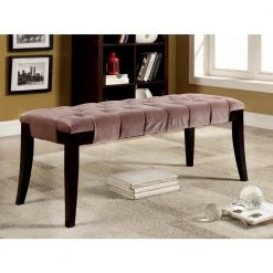 Toluca Brown Bench with Tufted Cushion (19 in. H X 47.5 in. W X 18 in. D) by Furniture of America 5 Toluca Brown Bench with Tufted Cushion (19 in. H X 47.5 in. W X 18 in. D) by Furniture of America -Furniture of America Sales Store brown furniture of america dining benches idf bn6201br 31 1000