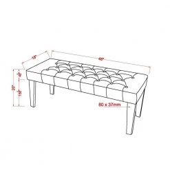 Casar Brown Bench with Tufted Cushion (20 in. H X 48 in. W x 18 in. D) by Furniture of America -Furniture of America Sales Store brown furniture of america dining benches idf bn6202br 76 1000