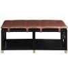 Morgantown Brown Bench with Shelf (20.25 in. H X 48.5 in. W X 24.75 in. D) by Furniture of America