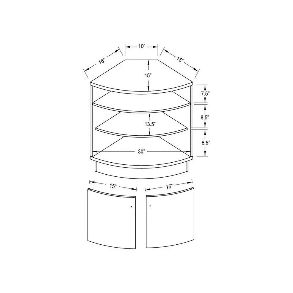 Zoen Brown Buffet with 3-Shelf by Furniture of America 4 Zoen Brown Buffet with 3-Shelf by Furniture of America - Image 4
