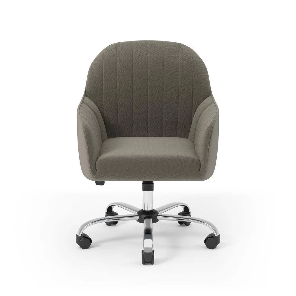 Madery Contemporary Brown Velvet Office Chair by Furniture of America 4 Madery Contemporary Brown Velvet Office Chair by Furniture of America - Image 4