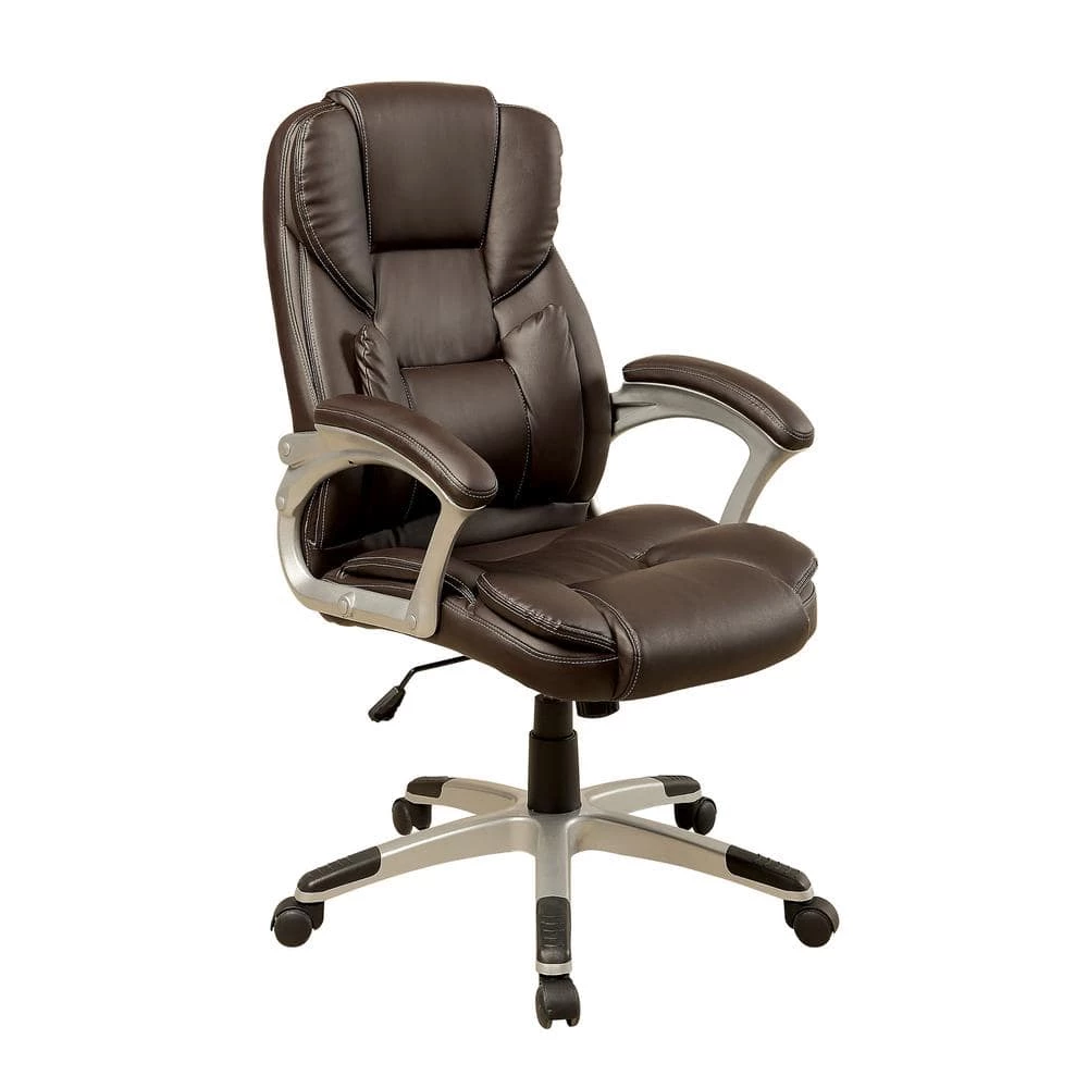 Amber Falls Brown Faux Leather Office Chairs by Furniture of America 1 Amber Falls Brown Faux Leather Office Chairs by Furniture of America