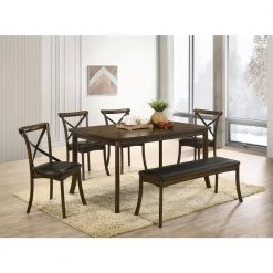Renly Burnished Oak and Espresso Side Chairs (Set of 2) by Furniture of America 7 Renly Burnished Oak and Espresso Side Chairs (Set of 2) by Furniture of America -Furniture of America Sales Store burnished oak furniture of america dining chairs idf 3148sc 31 1000