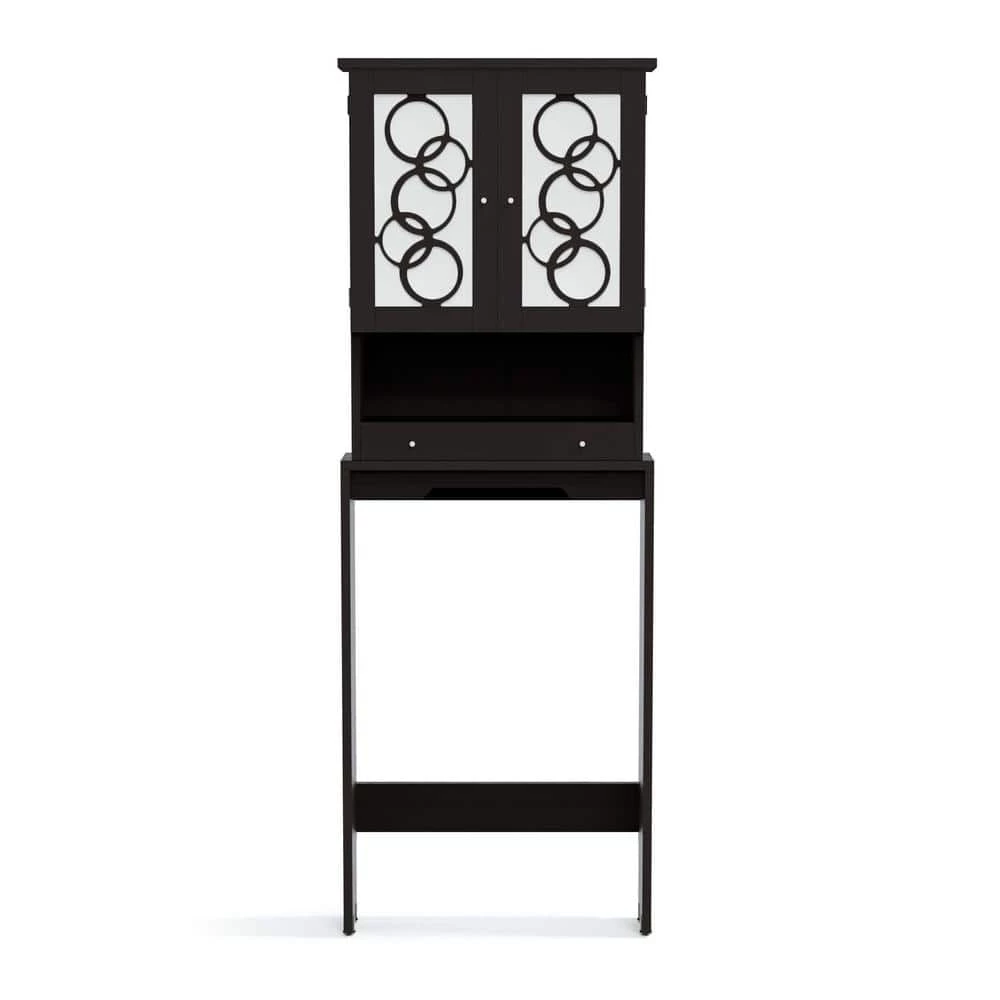 Paros Cappuccino Bathroom Space Saving Cabinet with 3-Shelf by Furniture of America 1 Paros Cappuccino Bathroom Space Saving Cabinet with 3-Shelf by Furniture of America