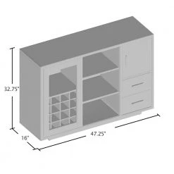 Begna 16-Bottle Cappuccino Wine Cabinet by Furniture of America -Furniture of America Sales Store cappuccino furniture of america bar cabinets idi 14990 4f 1000