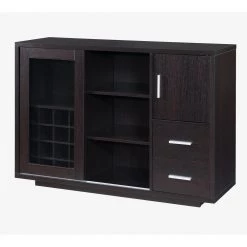 Begna 16-Bottle Cappuccino Wine Cabinet by Furniture of America
