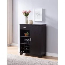 Morchi 12-Bottle Cappuccino Bar-Wine Cabinet by Furniture of America -Furniture of America Sales Store cappuccino furniture of america bar cabinets idi 192382 31 1000