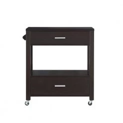 Korben Cappuccino Kitchen Cart with Drawers by Furniture of America -Furniture of America Sales Store cappuccino furniture of america kitchen carts idi 202680 4f 1000