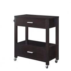 Korben Cappuccino Kitchen Cart with Drawers by Furniture of America -Furniture of America Sales Store cappuccino furniture of america kitchen carts idi 202680 c3 1000