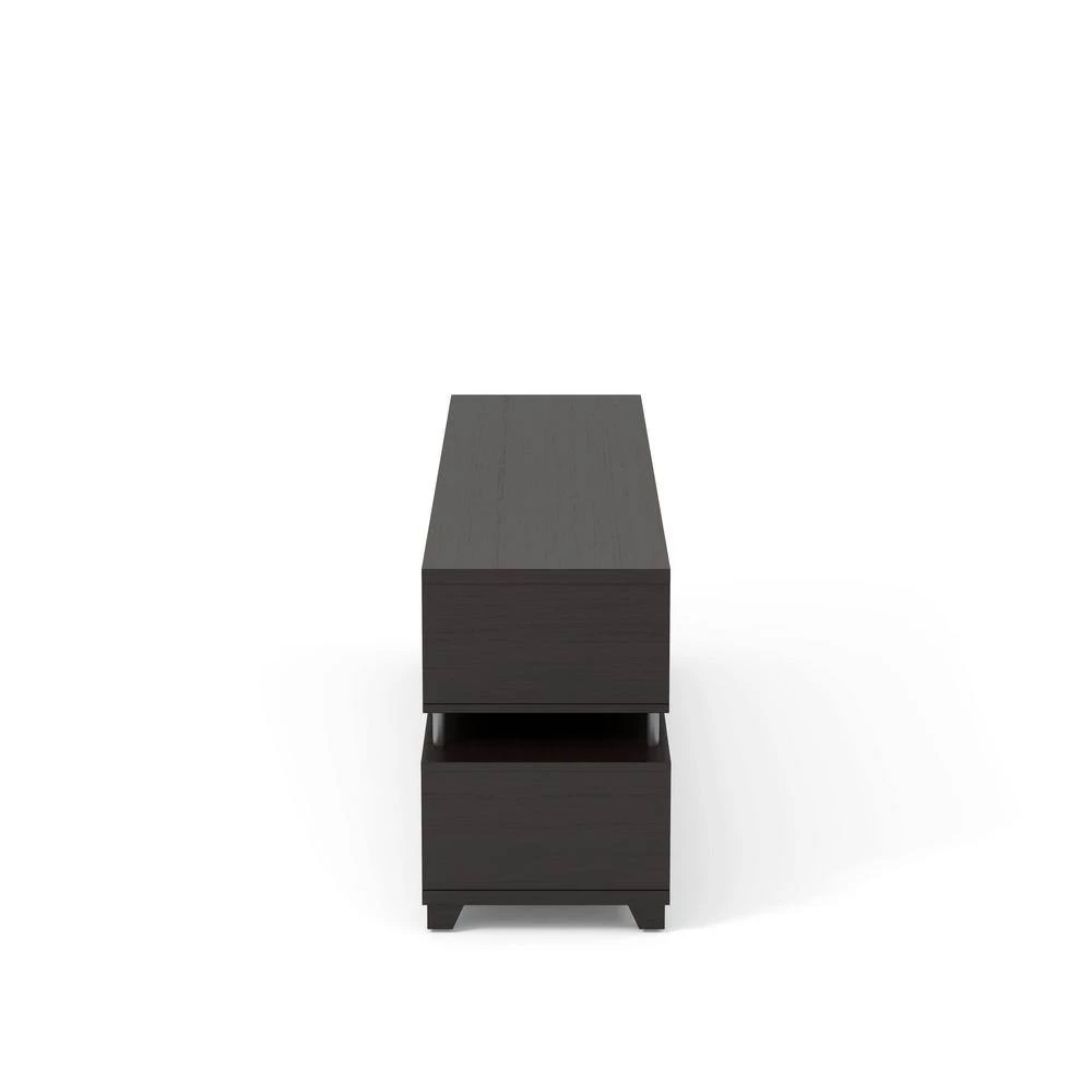 Tekel 71 in. Cappuccino Particle Board TV Stand with 2-Drawer Fits TVs Up to 80 in. with Storage Doors by Furniture of America 2 Tekel 71 in. Cappuccino Particle Board TV Stand with 2-Drawer Fits TVs Up to 80 in. with Storage Doors by Furniture of America - Image 2