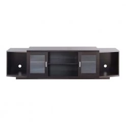 Estancia 72 in. Cappuccino TV Stand with 4-Open Shelf Fits TV's up to 83 in. with Cable Management by Furniture of America