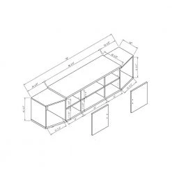 Estancia 72 in. Cappuccino TV Stand with 4-Open Shelf Fits TV's up to 83 in. with Cable Management by Furniture of America -Furniture of America Sales Store cappuccino furniture of america tv stands idi 172105 76 1000