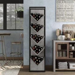Samalera 45-Bottle Cement Wine Rack by Furniture of America 12 Samalera 45-Bottle Cement Wine Rack by Furniture of America -Furniture of America Sales Store cement furniture of america home bars ynj 2173c20 1f 1000