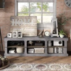 Frankee 71 in. Cement TV Stand Fits TV's up to 82 in. by Furniture of America -Furniture of America Sales Store cement furniture of america tv stands ynj 20800c20 31 1000
