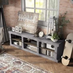 Frankee 71 in. Cement TV Stand Fits TV's up to 82 in. by Furniture of America -Furniture of America Sales Store cement furniture of america tv stands ynj 20800c20 4f 1000