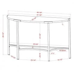 Loomic 48.13 in. Champagne and White Haft-Circle Faux Marble Console Table by Furniture of America 12 Loomic 48.13 in. Champagne and White Haft-Circle Faux Marble Console Table by Furniture of America -Furniture of America Sales Store champagne and white furniture of america console tables idf 4196cpn s 76 1000