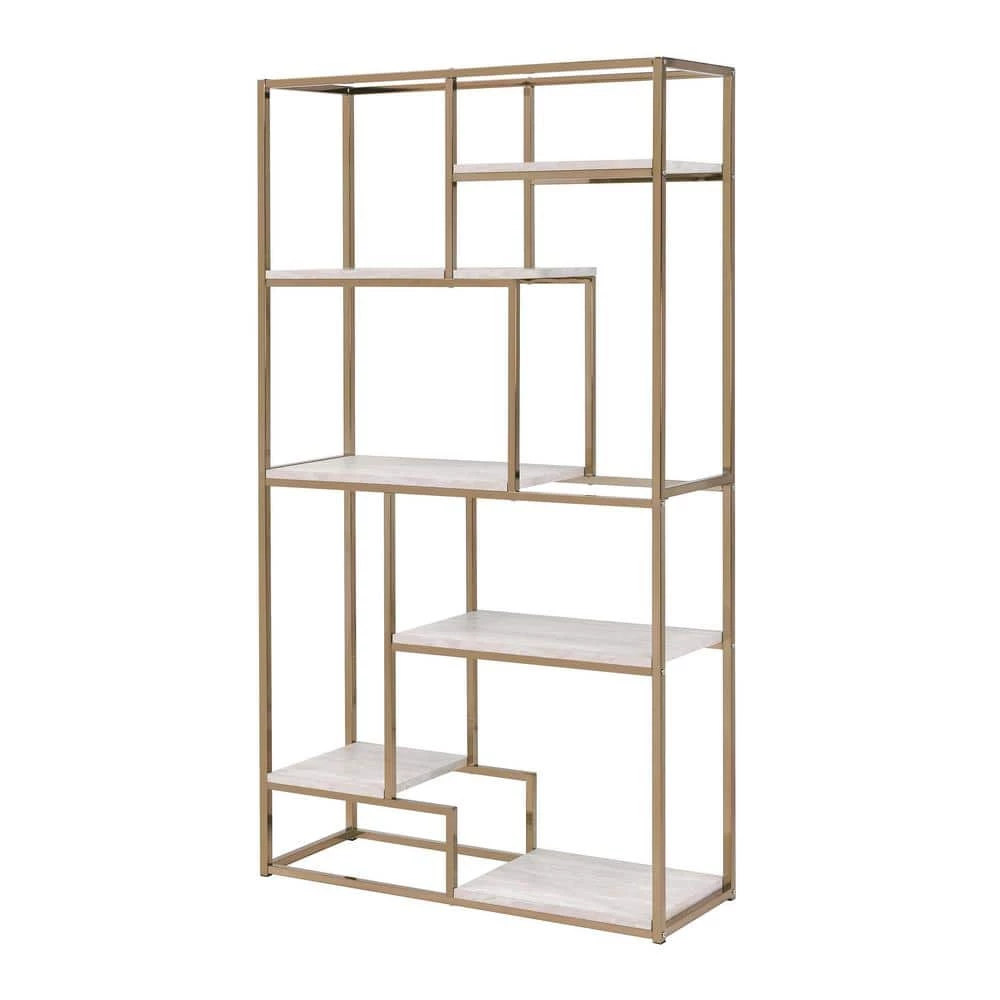 Klellia 70.25 in.H Champagne Display Shelf by Furniture of America 1 Klellia 70.25 in.H Champagne Display Shelf by Furniture of America
