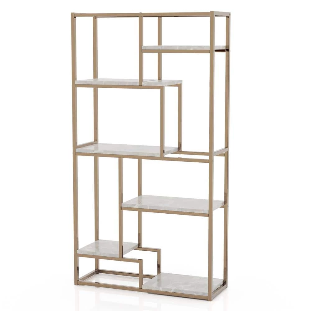 Klellia 70.25 in.H Champagne Display Shelf by Furniture of America 2 Klellia 70.25 in.H Champagne Display Shelf by Furniture of America - Image 2