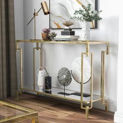 Elrod 43.25 in. Champagne Rectangle Glass Console Table by Furniture of America 13 Elrod 43.25 in. Champagne Rectangle Glass Console Table by Furniture of America -Furniture of America Sales Store champagne furniture of america console tables idf 4132cpn s 31 1000