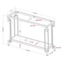 Elrod 43.25 in. Champagne Rectangle Glass Console Table by Furniture of America 12 Elrod 43.25 in. Champagne Rectangle Glass Console Table by Furniture of America -Furniture of America Sales Store champagne furniture of america console tables idf 4132cpn s 76 1000